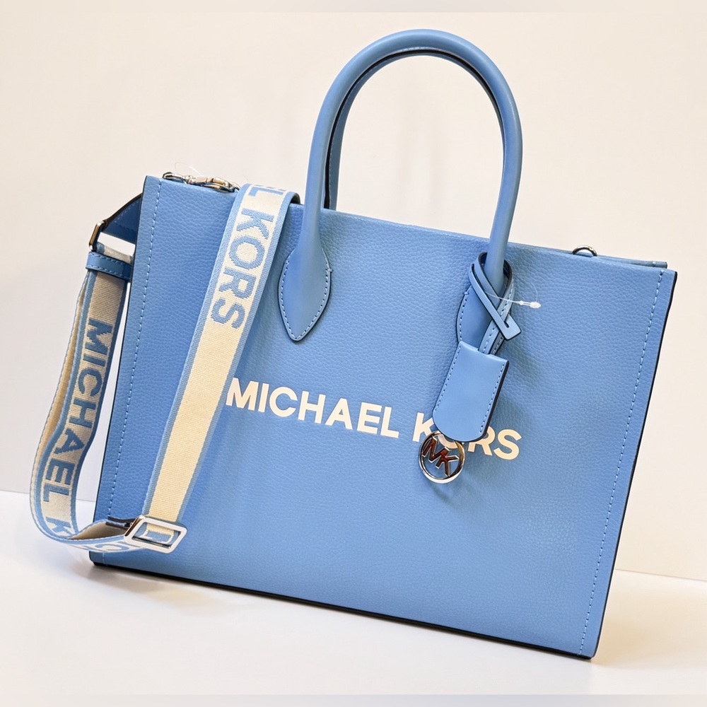 Michael Kors Mirella Medium East West Tote Shoulder Bag South Pacific - Picture 9 of 9